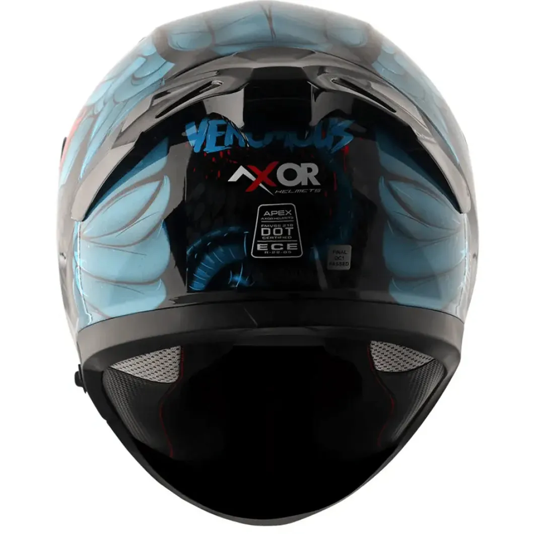 AXOR Helmets APEX VENOMOUS DV CASCHI INTEGRALE NERO BLU