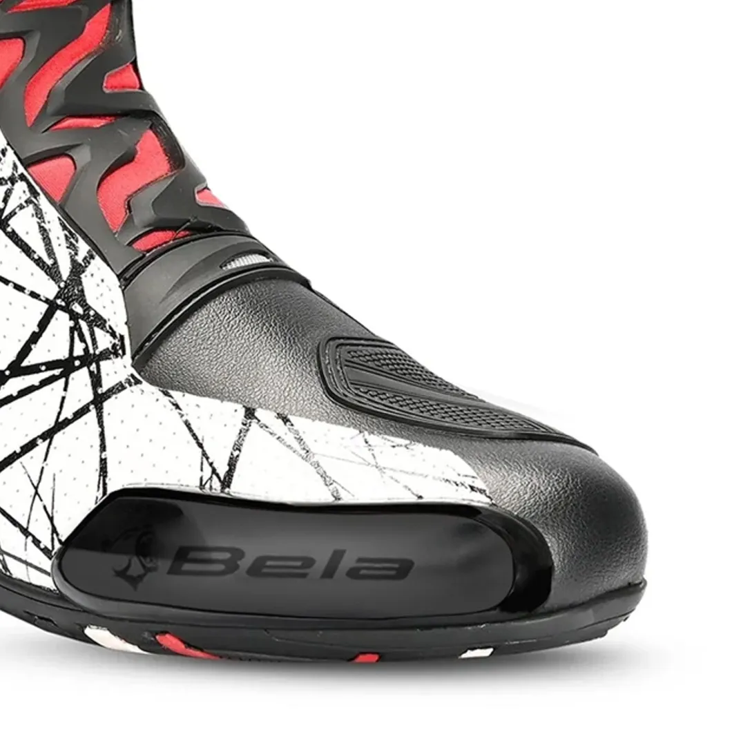 Bela Air Rider Racing Motorcycle Boots Black Red