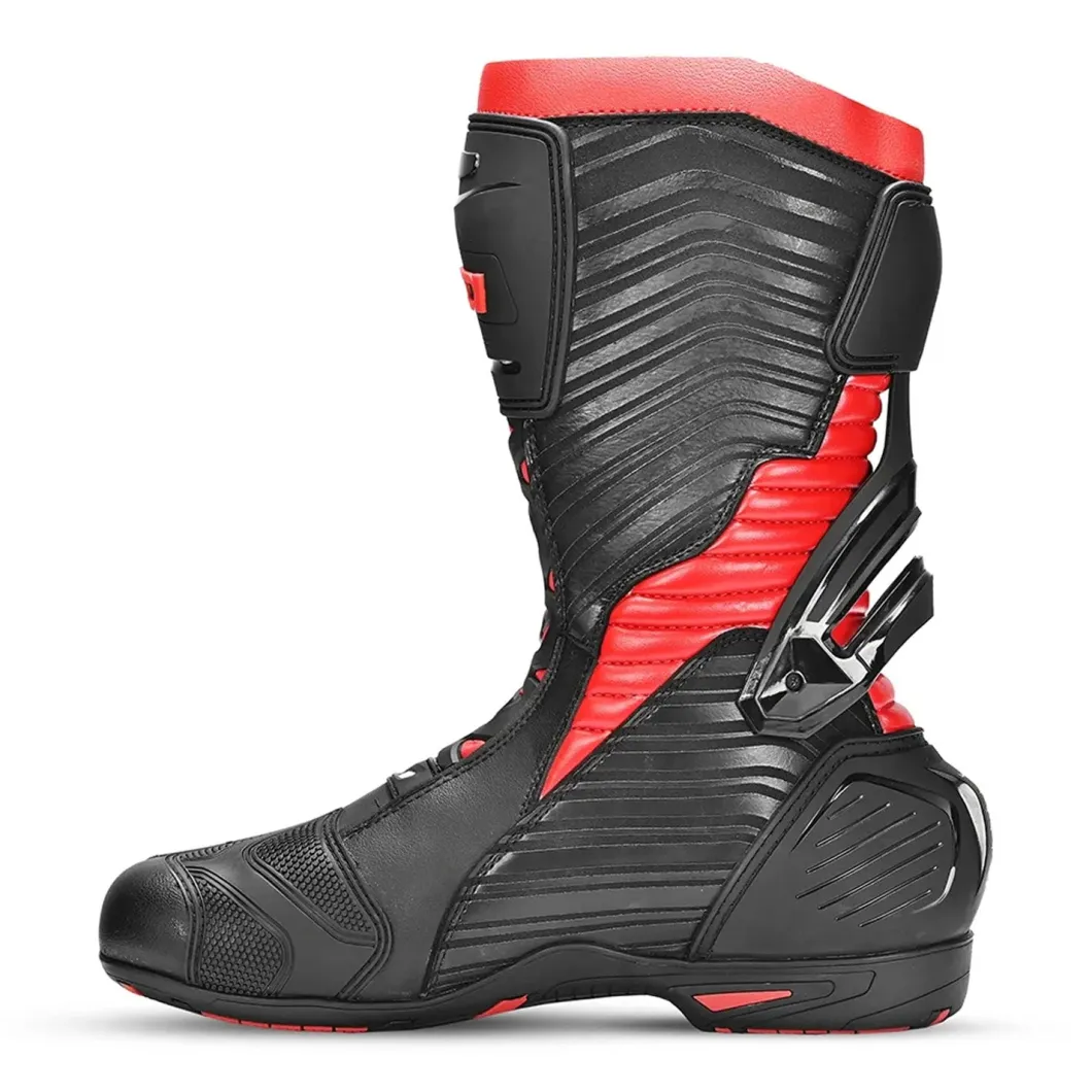 Bela Air Rider Racing Motorcycle Boots Black Red
