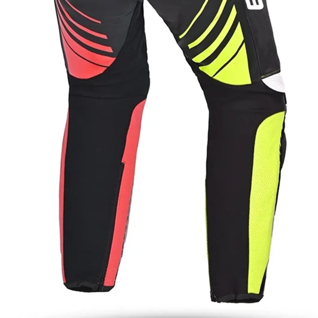 Bela Aragone Black/Red/Yellow Full-Length Motorcycle Suit (1 PC)