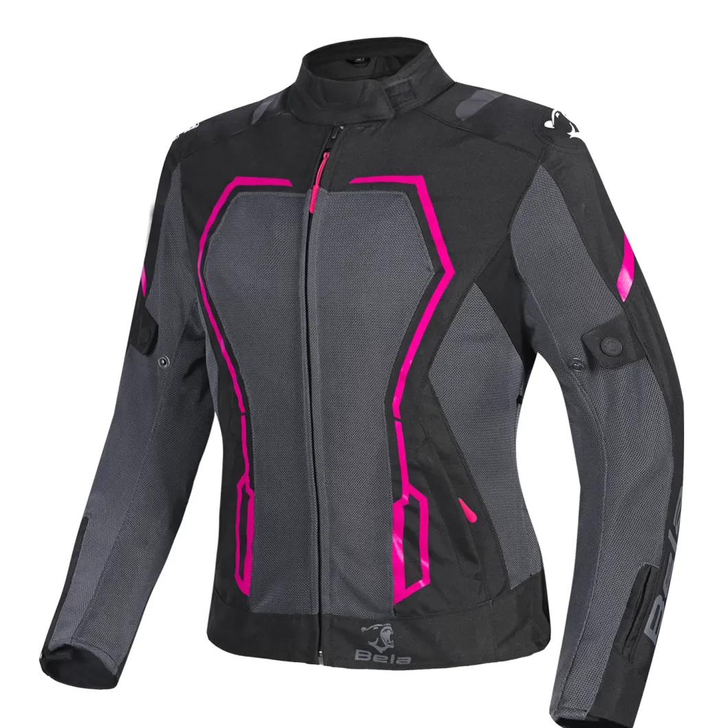 BELA ARTREX AIR 2.0 GIACCA DI MOTO DONNA NERO GRIGIO FUXIA