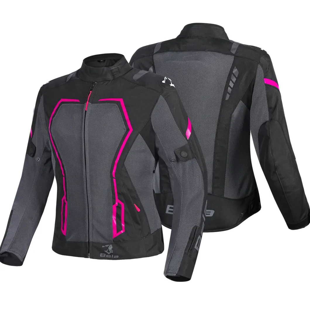 BELA ARTREX AIR 2.0 GIACCA DI MOTO DONNA NERO GRIGIO FUXIA