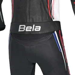 BELA BEAST 2 PC TUTA DI MOTO NERO BIANCO BLU ROSSO