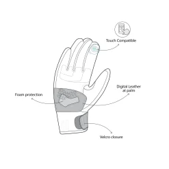 Bela Black Star Fabric Glove