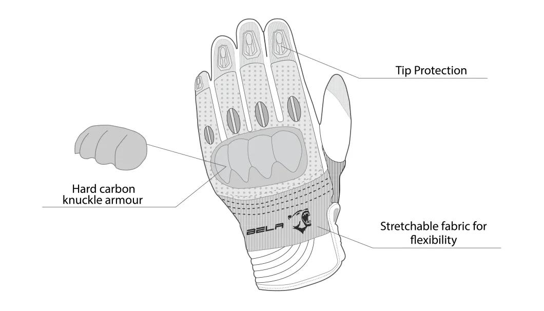 Bela Bomber Gloves Black