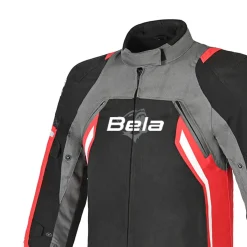 Bela Cordaniel Motorcycle Jacket Black Dark Grey Red