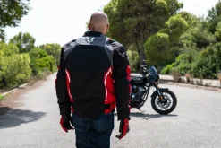 Bela Cordaniel Motorcycle Jacket Black Dark Grey Red