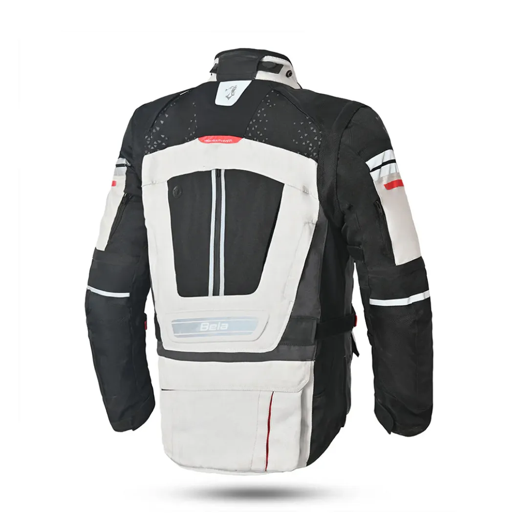 Bela Cross Road Extreme WP Three-Layer Motorcycle Jacket for Men Ice / Black / Grey (Removable Sleeves)