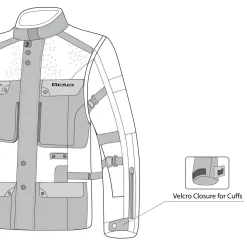 Bela Cross Road Extreme WP Three-Layer Motorcycle Jacket for Men Ice / Black / Grey (Removable Sleeves)