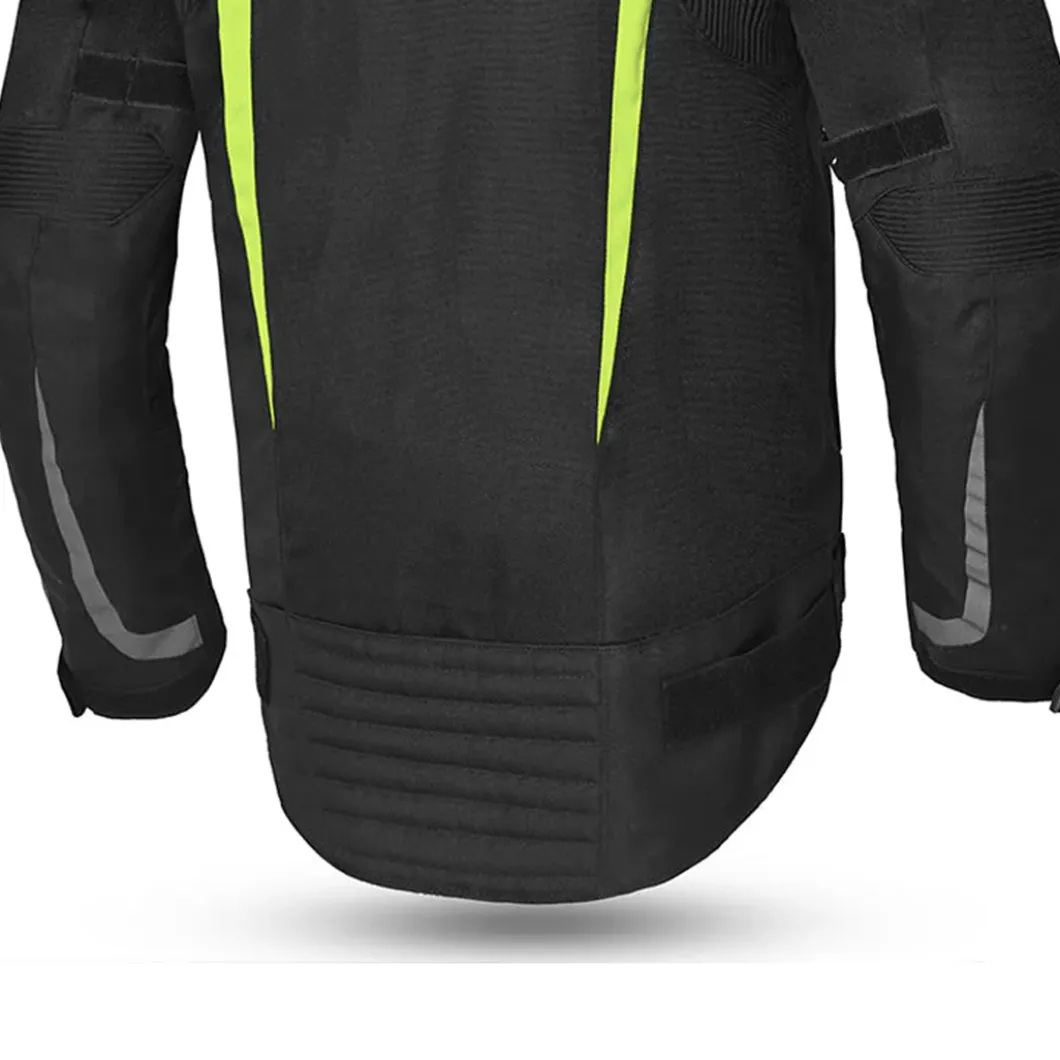 BELA HIGHLAND MEN'S MOTORCYCLE JACKET BLACK GREY AND YELLOW