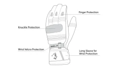 Bela Ice Winter WP Motorcycle Gloves Black/Grey