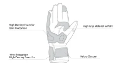 Bela Ice Winter WP Motorcycle Gloves Black/Grey
