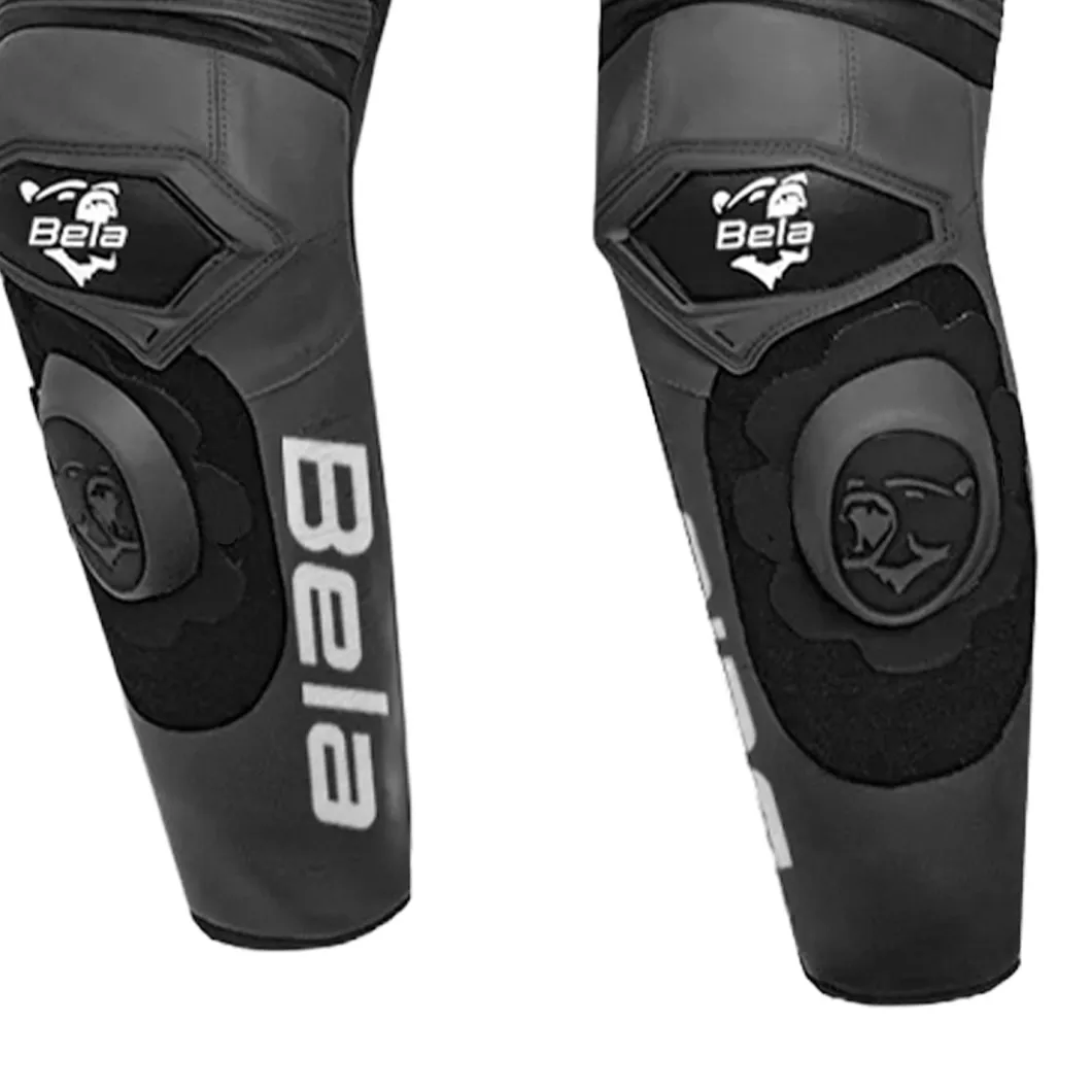 BELA Mono 1 PC X Race Leather Motorcycle Suit Black White