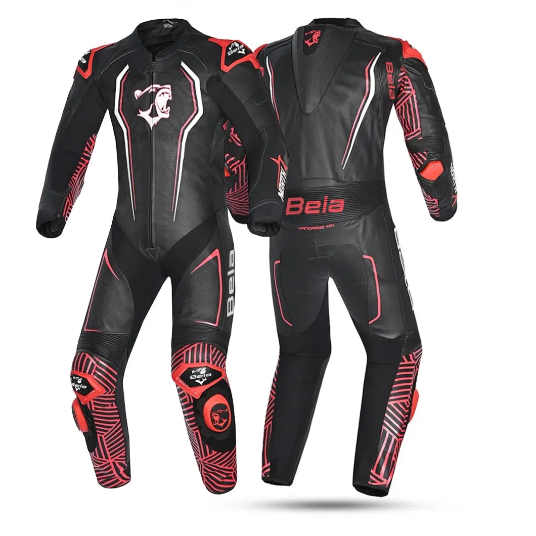 BELA NorthStar 1PC Motorcycle Racing Suits Black Red