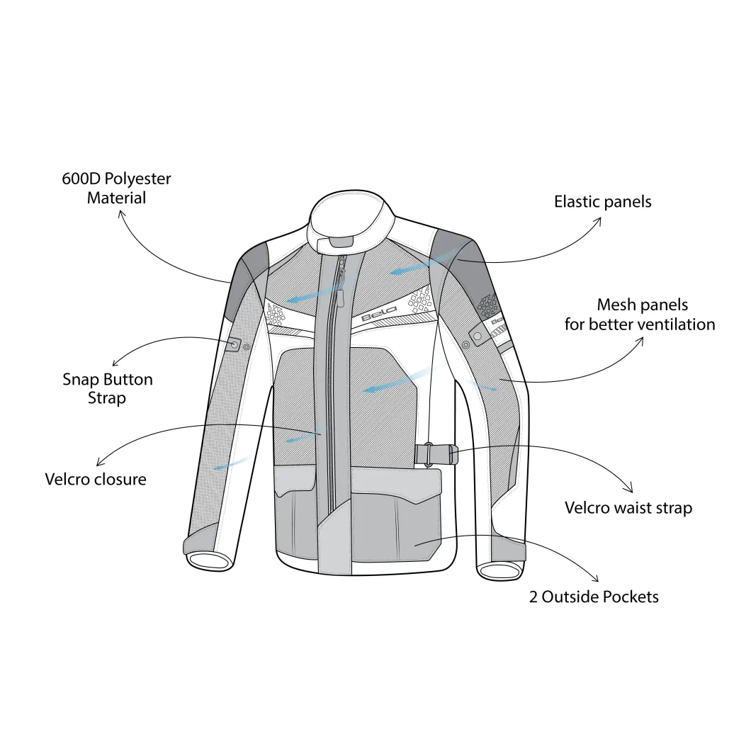 Bela Onsaker Touring 3-Layer Textile Jacket Black Red