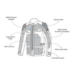 Bela Onsaker Touring 3-Layer Textile Jacket Black Red