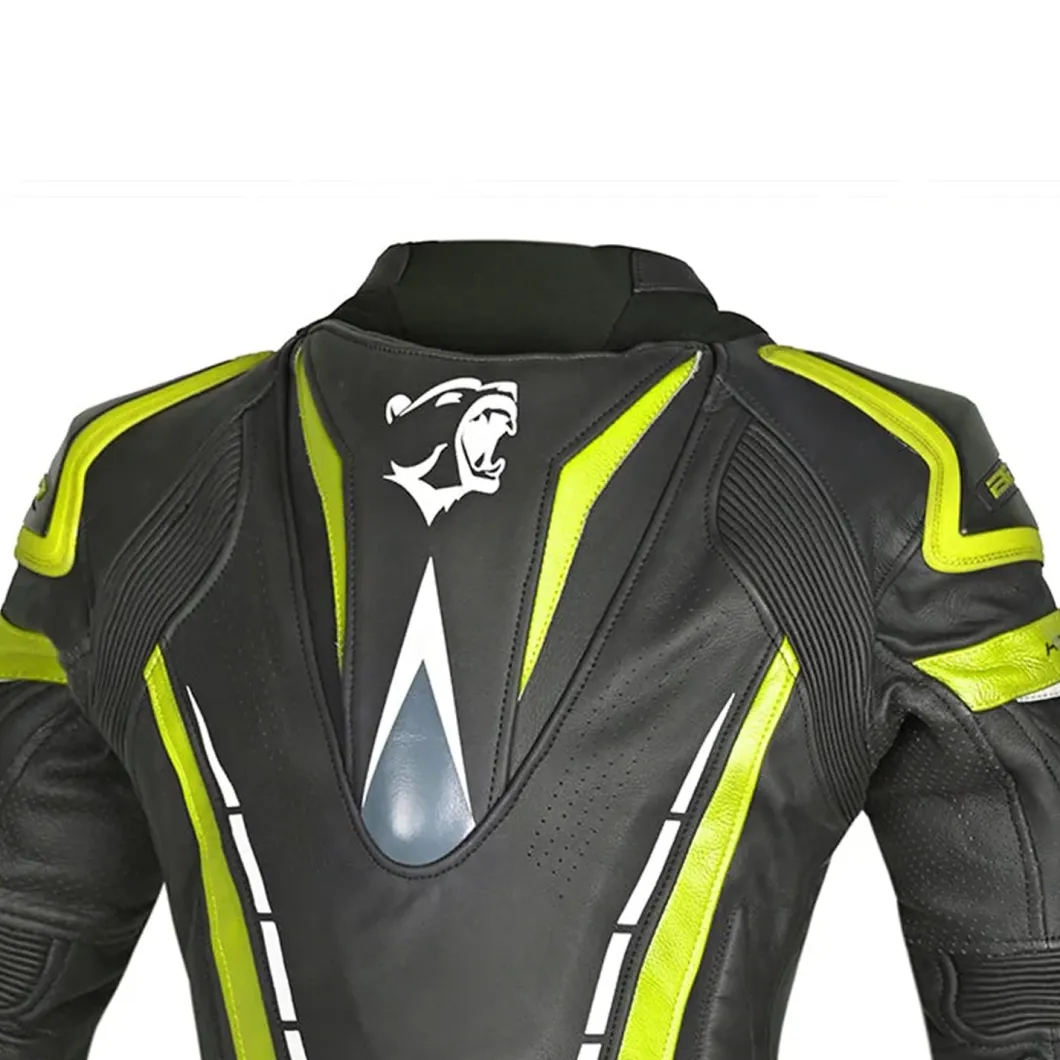 Bela Rocket Black Yellow Women's Jacket (Kangaroo Leather Mix)