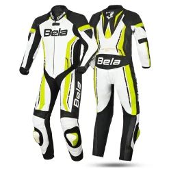 BELA ROCKET MIX KANGROO 1 PC TUTA DI MOTO BAMBINI GARILLO BIANCO