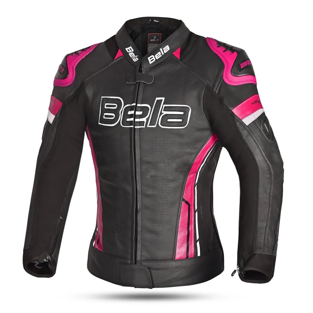 Bela Rocket Women's Jacket Black Pink (K-Leather Mix)