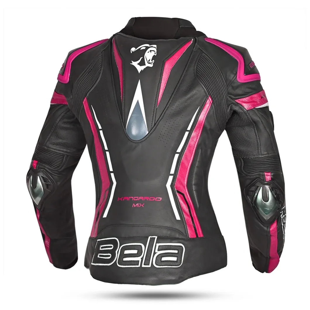 Bela Rocket Women's Jacket Black Pink (K-Leather Mix)