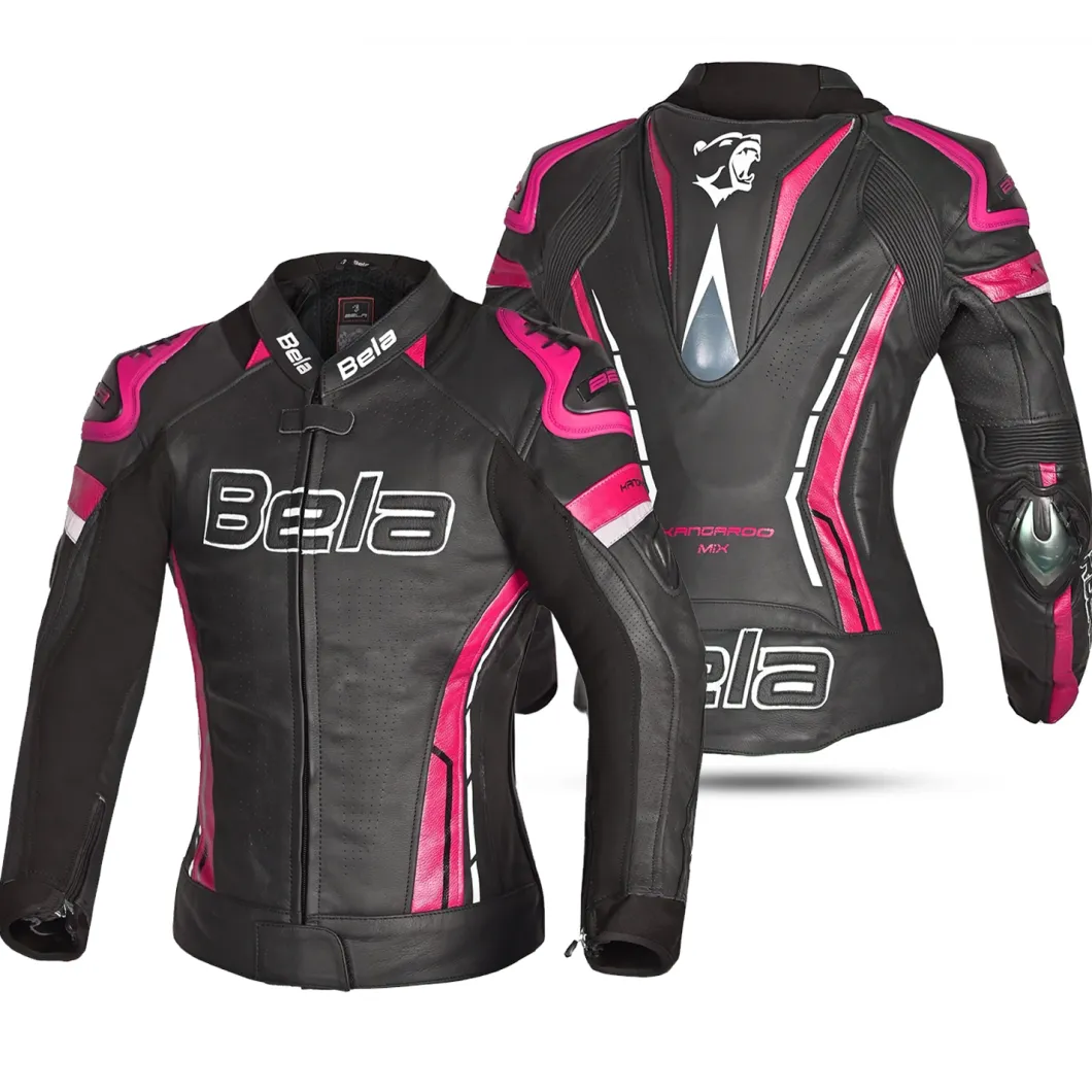 Bela Rocket Women's Jacket Black Pink (K-Leather Mix)