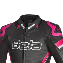 Bela Rocket Women's Jacket Black Pink (K-Leather Mix)