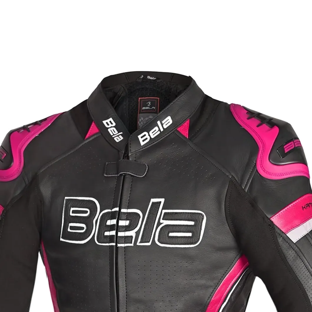 Bela Rocket Women's Jacket Black Pink (K-Leather Mix)