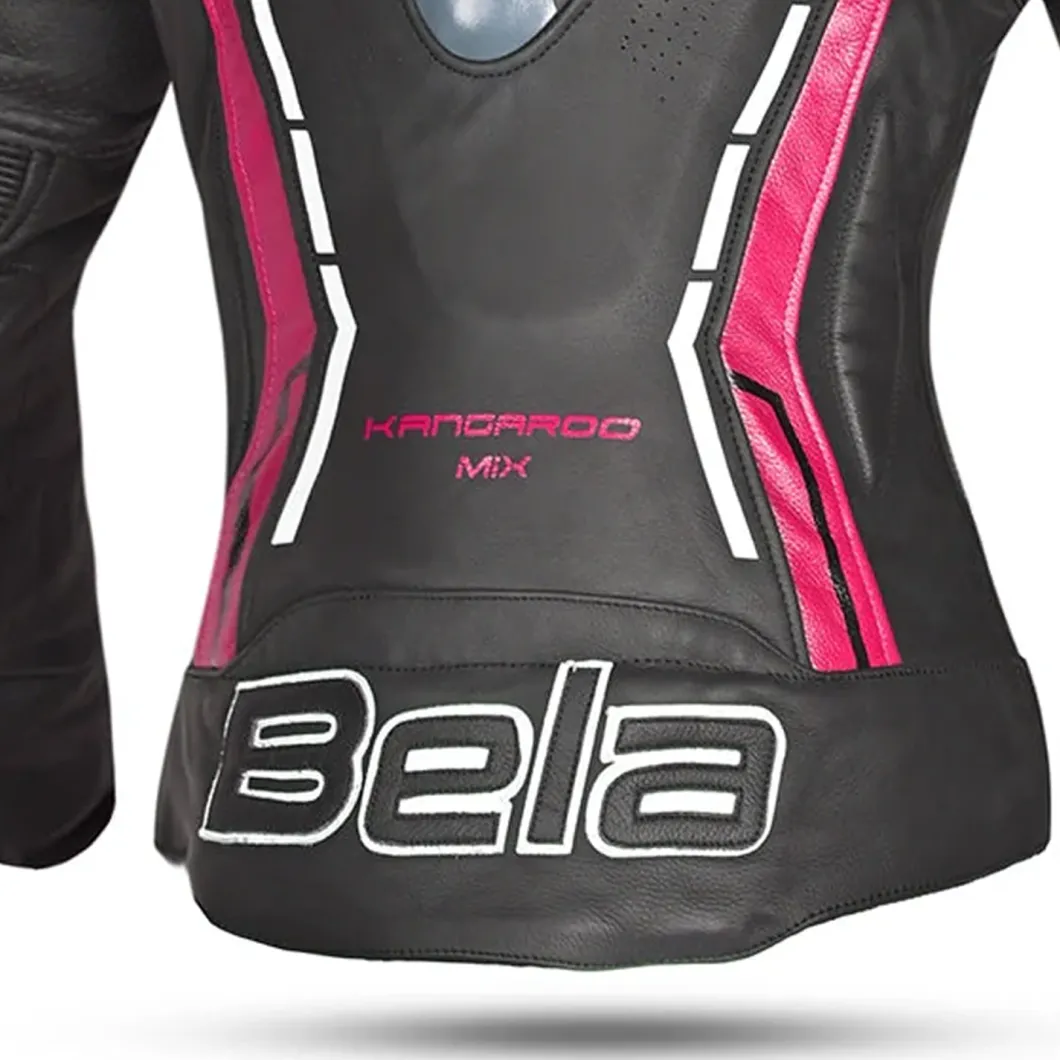 Bela Rocket Women's Jacket Black Pink (K-Leather Mix)
