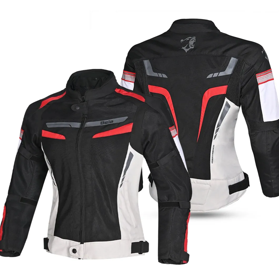 Bela Sprinter Women's Motorcycle Jacket Black/Ice/Red