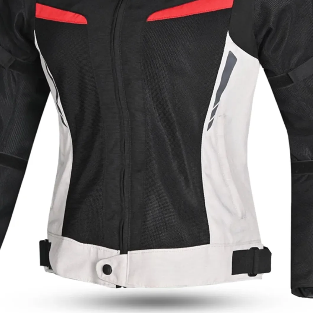 Bela Sprinter Women's Motorcycle Jacket Black/Ice/Red