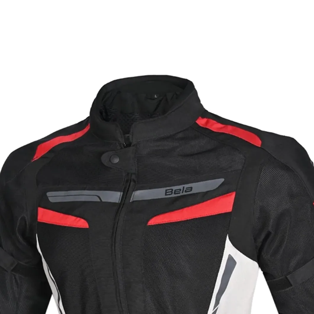 Bela Sprinter Women's Motorcycle Jacket Black/Ice/Red