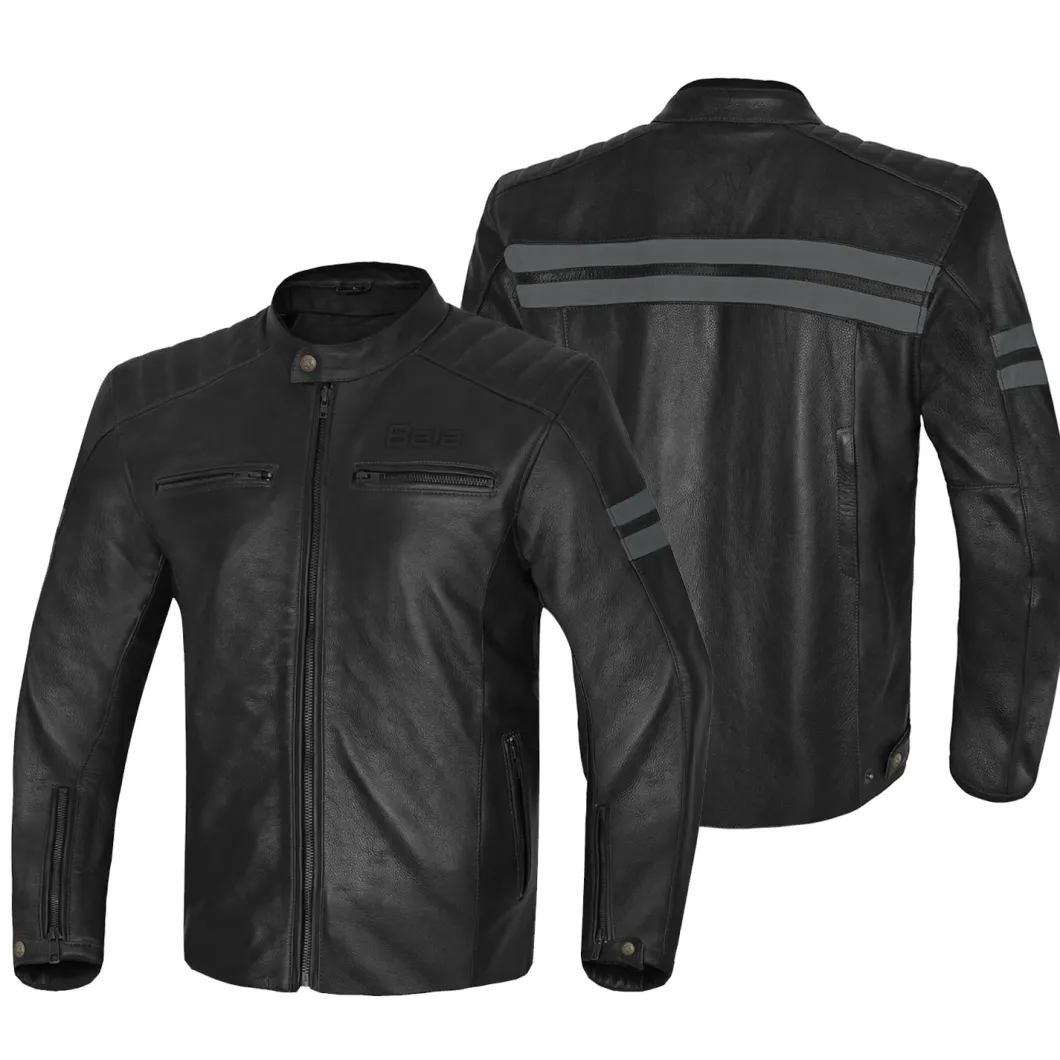 BELA STARK GIACCA DI MOTO IN PELLE GRIGIO SCURO ANTRACITE