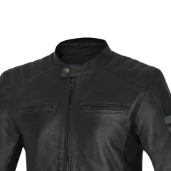 BELA STARK GIACCA DI MOTO IN PELLE GRIGIO SCURO ANTRACITE