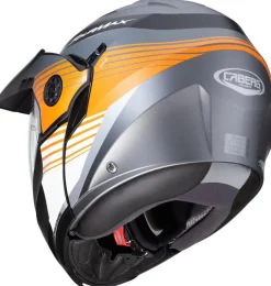 CABERG Tourmax Titan Modular Motorcycle Helmets Matte Orange Metal White