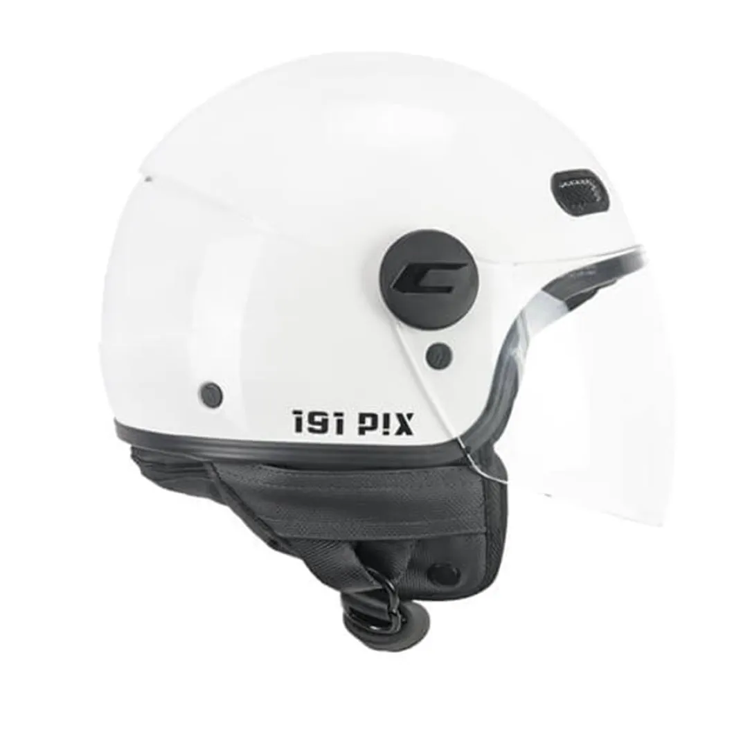 CGM 191A PIX Caschi Di Moto MONO JET Bianco Visiera lunga