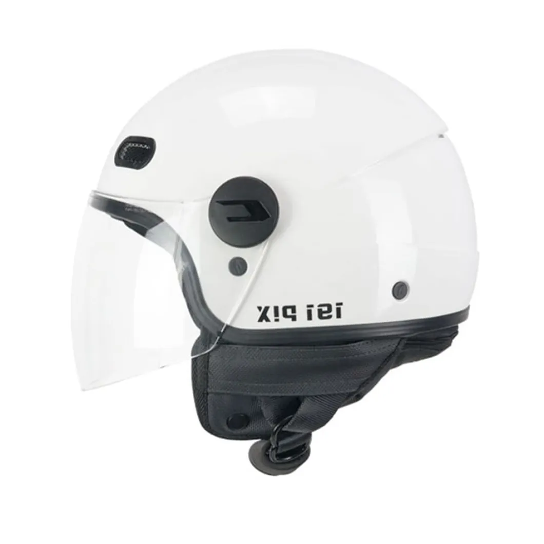 CGM 191A PIX Caschi Di Moto MONO JET Bianco Visiera lunga