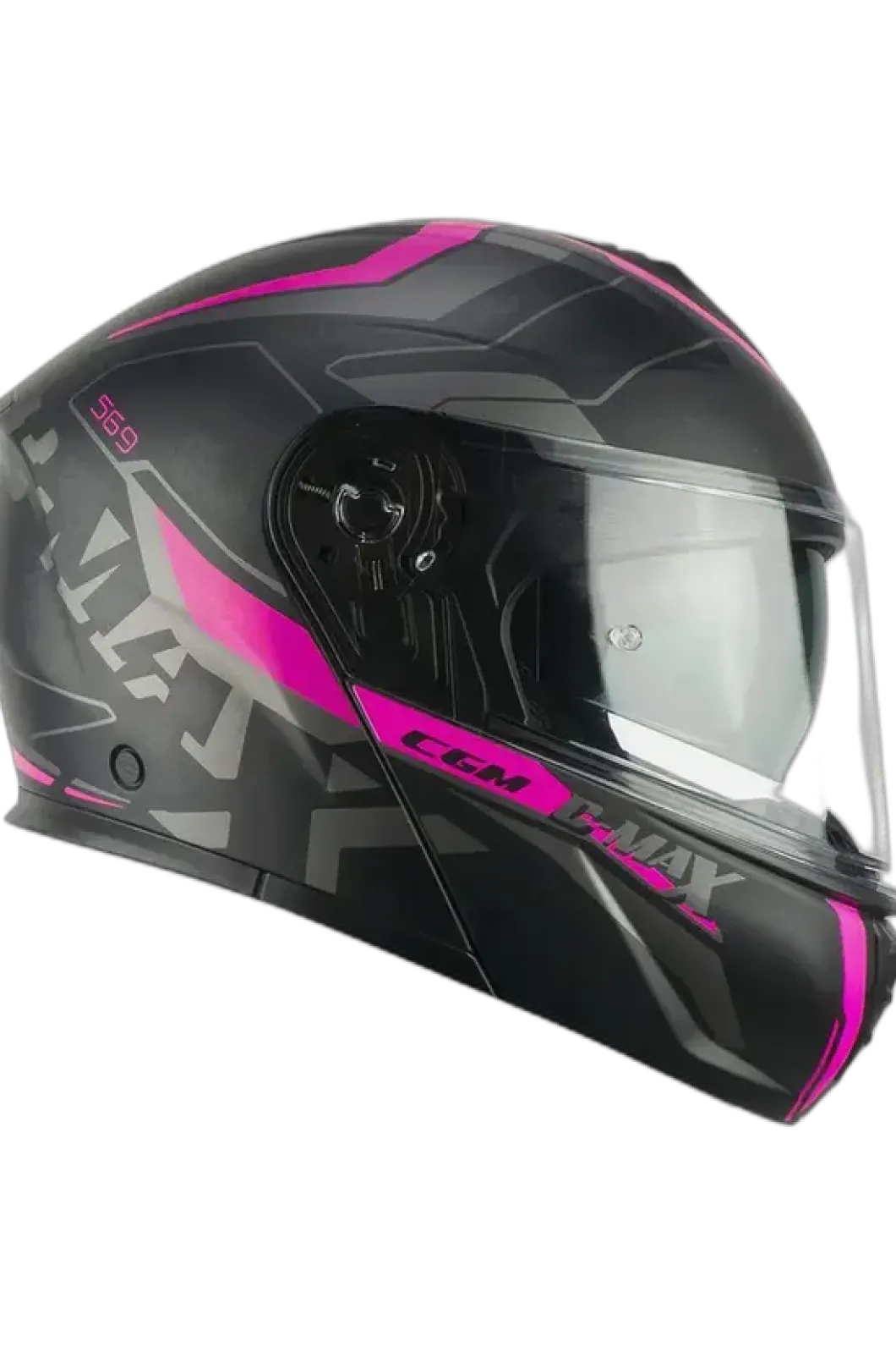 CGM 569G C-MAX CITY Modular Motorcycle Black Fuchsia Fluorescent Matt
