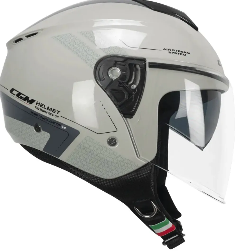 CGM 126G IPER CITY Jet Motorcycle Helmets Grey