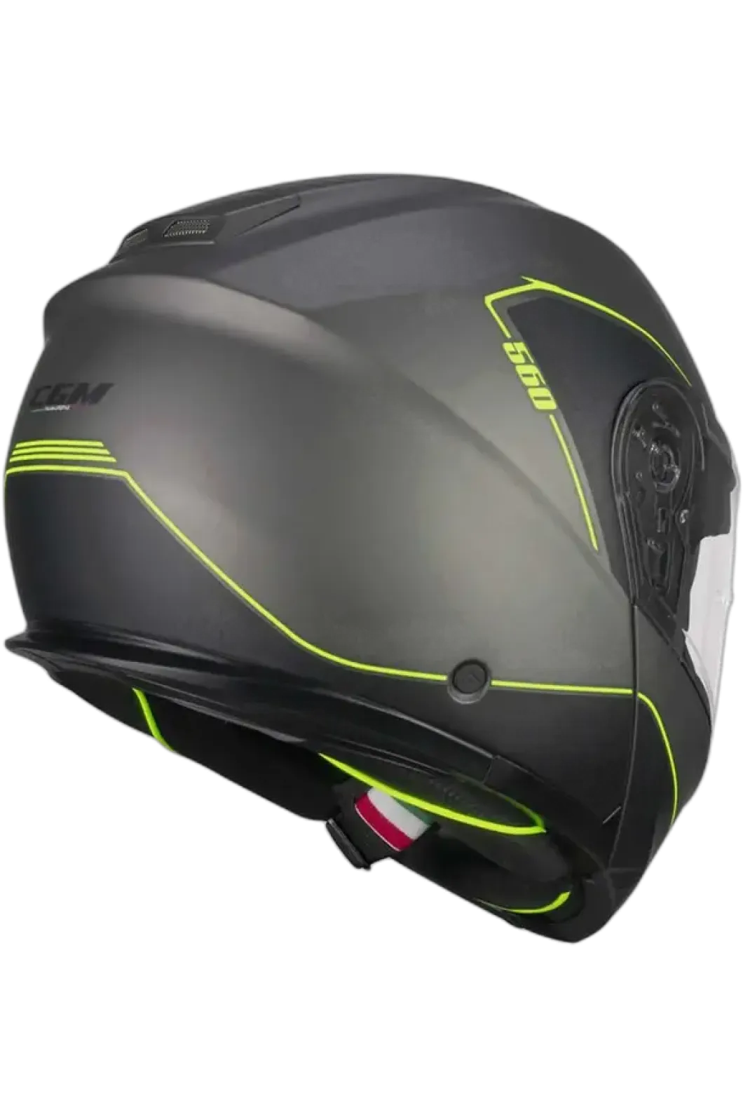 CGM - 560G MAD RIDE Modular Motorcycle Helmets Graphite Fluorescent Yellow Matte