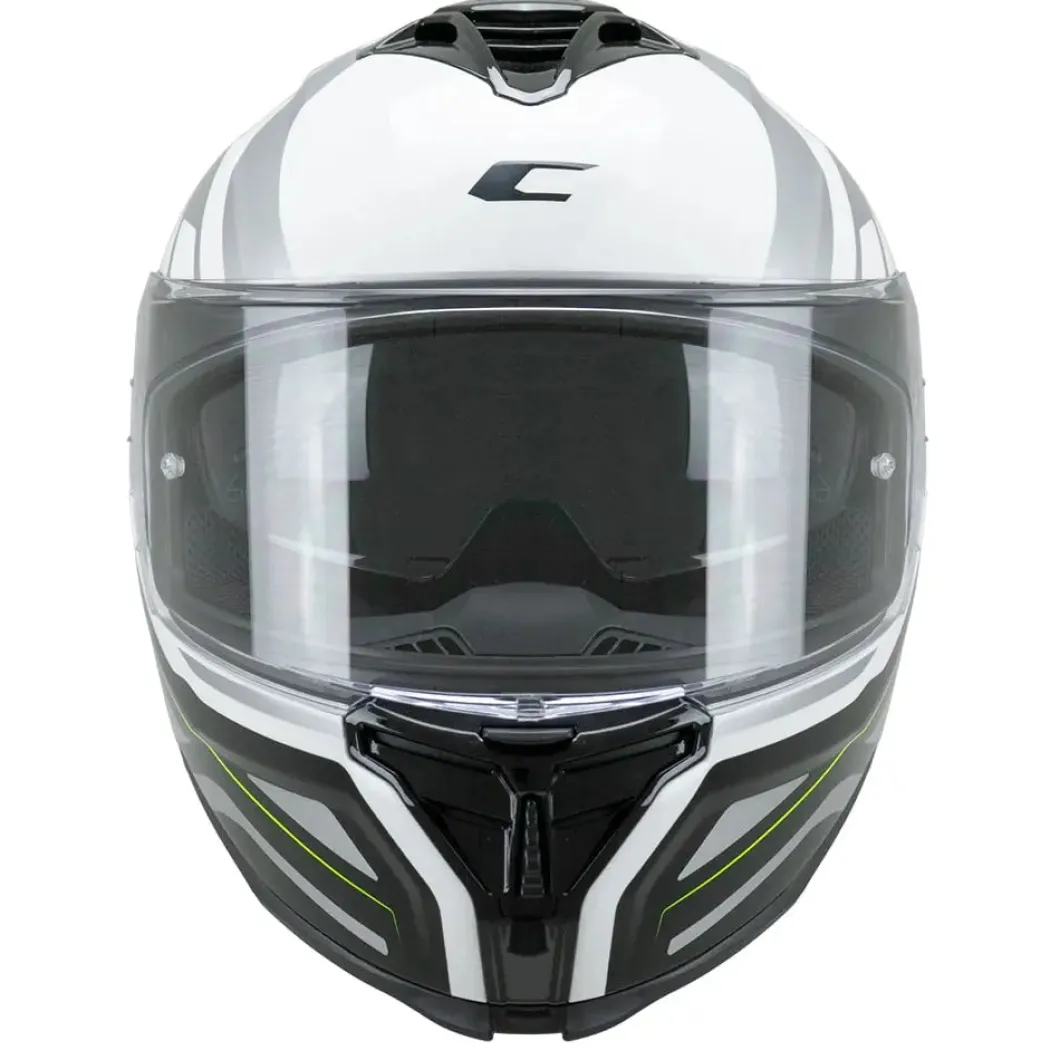 CGM SHOT VILLAIN 363G CASCHI INTEGRALE DA MOTO BIANCO NERO GIALLO FLUORO