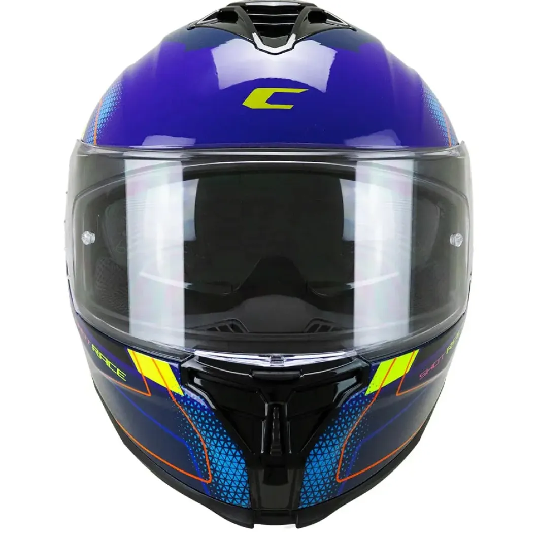 CGM SHOT VILLAIN 363G CASCHI INTEGRALE DA MOTO BLU VIOLA ROSSO