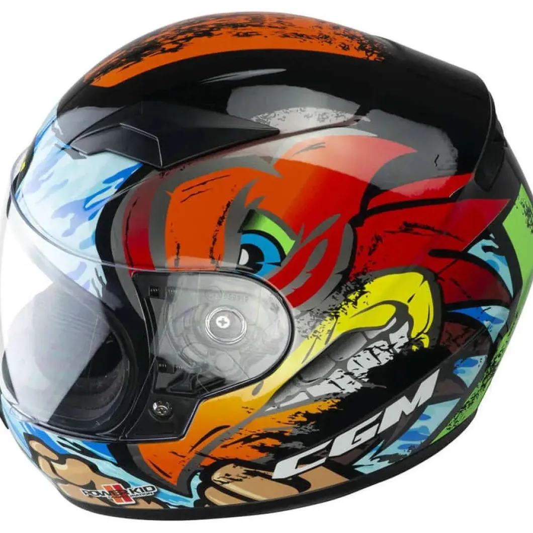 CGM - 265X LUCKY BOXER INTEGRAL CASCO Azzurro Rosso Verde