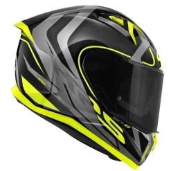 GIVI 50.8 Full Face Motorcycle Helmets Black Titanium Yellow