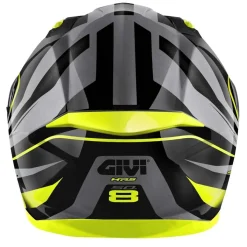 GIVI 50.8 Full Face Motorcycle Helmets Black Titanium Yellow