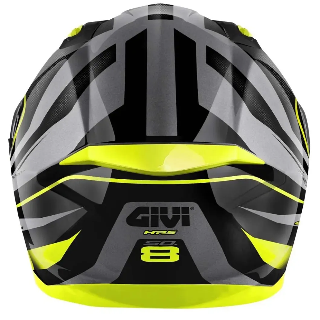 GIVI 50.8 Full Face Motorcycle Helmets Black Titanium Yellow
