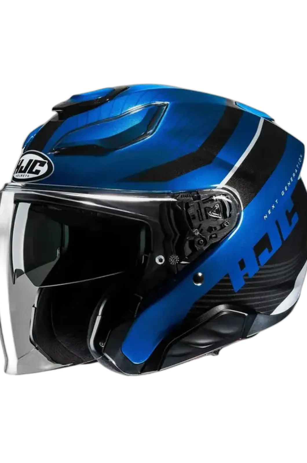 HJC F31 NABY MC2 Motorcycle Sport Jet Helmets Blue Black