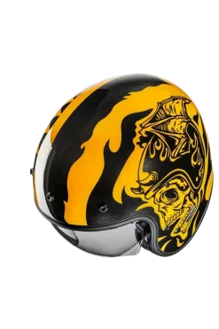 HJC V31 Flame MC3 Classic Retro Style Motorcycle Open Face Jet Helmets