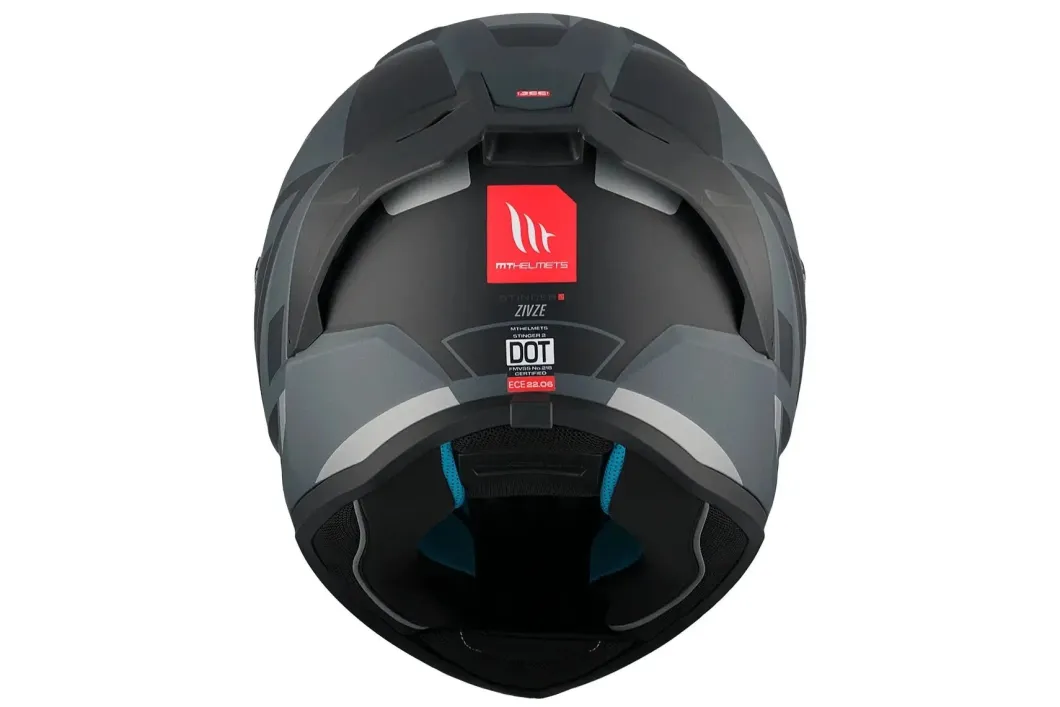 MT Stinger 2 Zivze C2 Full Face Motorcycle Helmets Matte Black Grey