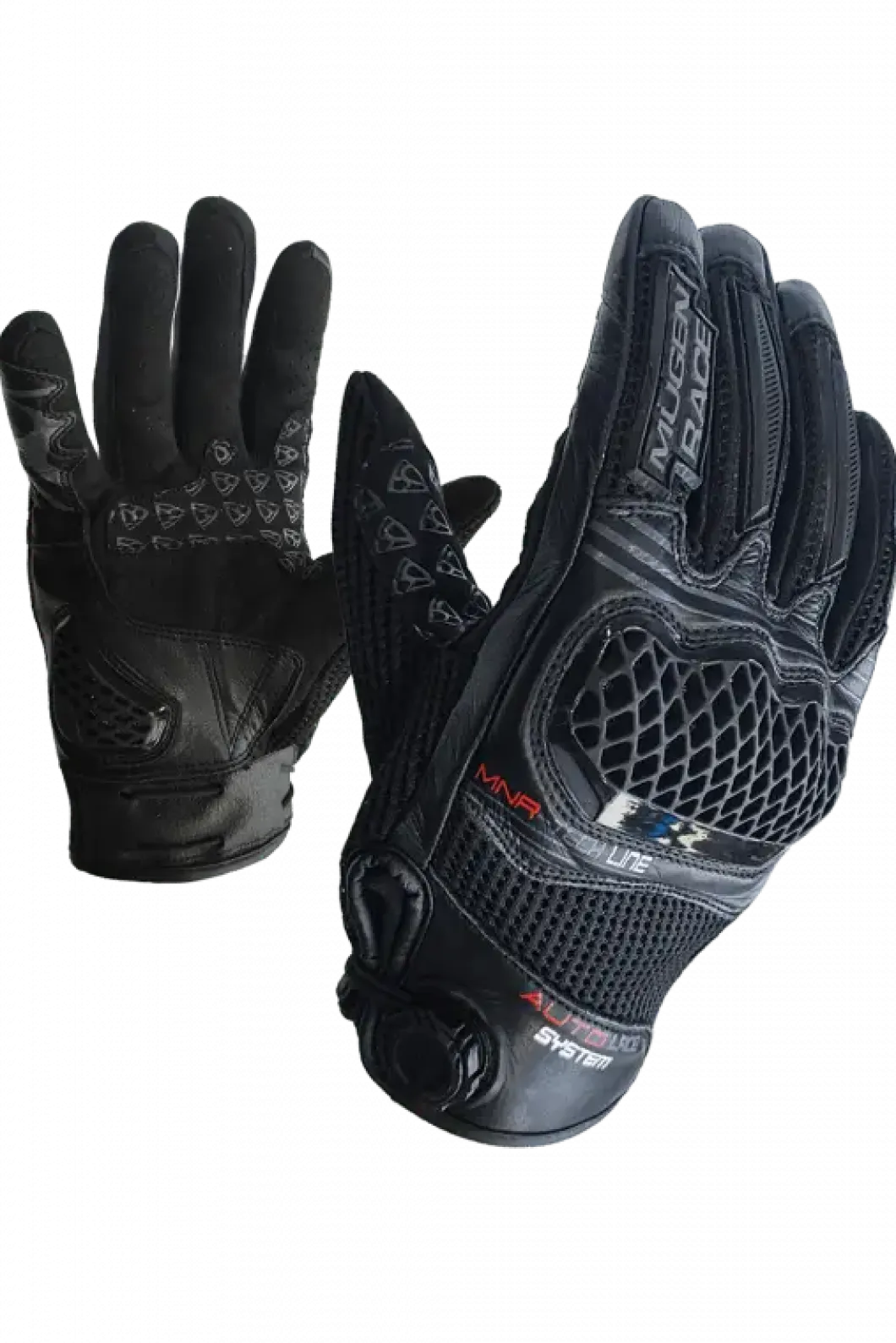 MUGENRACE G-MNR-2484 ABR-G Short Motorcycle Gloves Black
