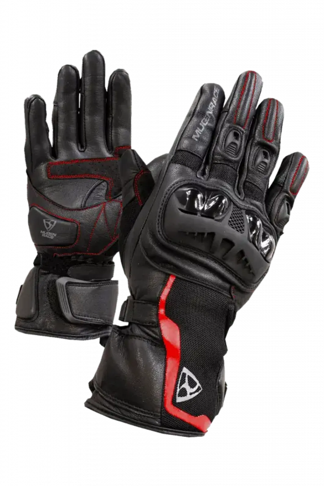 MUGENRACE G-MNR-1967 MAK-I Motorcycle Gloves Black Red